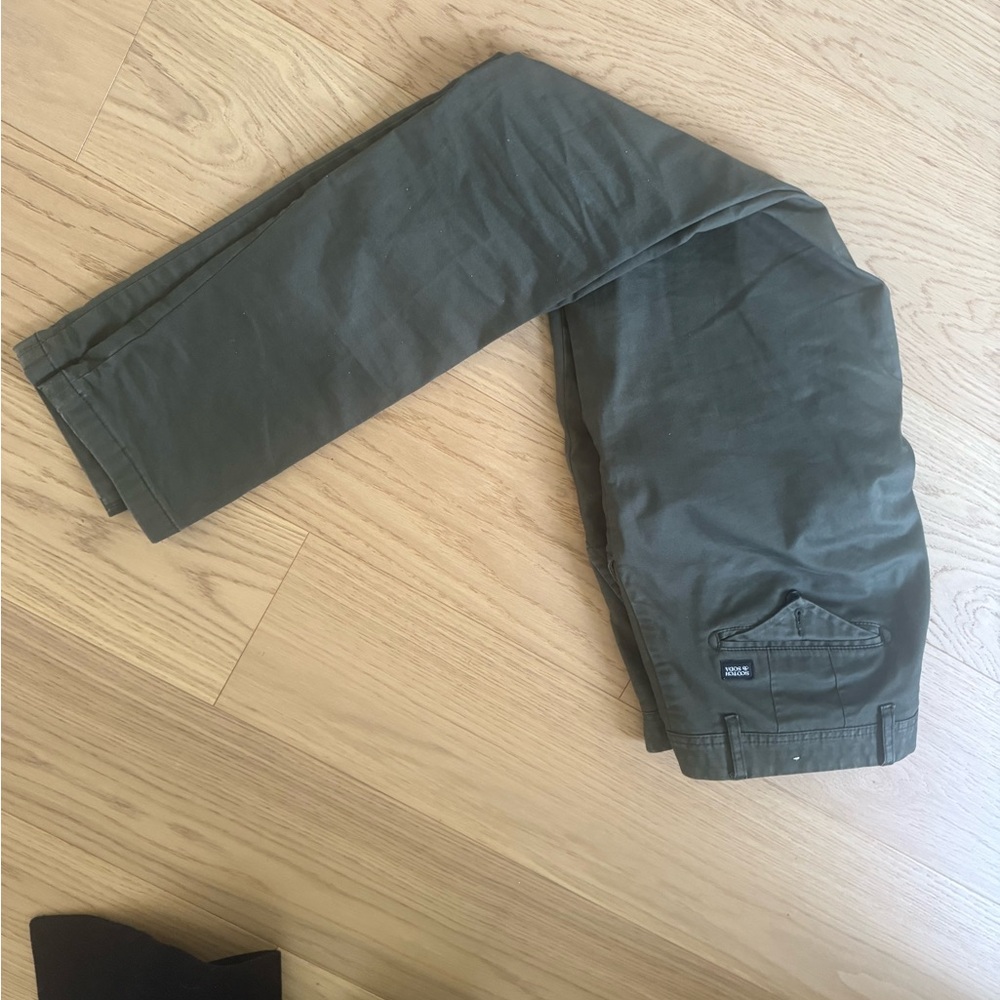 Men's Scotch & Soda Mott pants olive green
